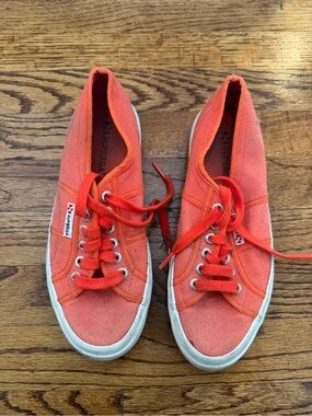 Superga Women’s Orange Canvas Sneakers
